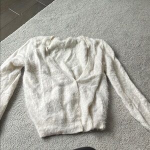 Wild Pearl Cream Fuzzy Cardigan